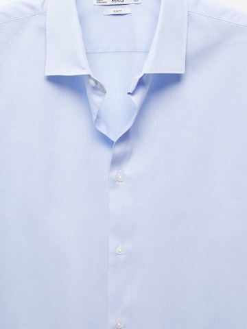 MANGO MAN Regularny krój Koszula 'EMERITOL' w kolorze niebieski