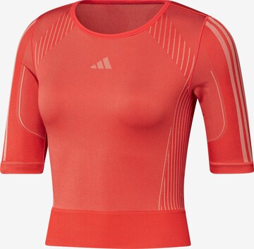 T-shirt fonctionnel 'Aeroknit' ADIDAS PERFORMANCE en rouge : devant