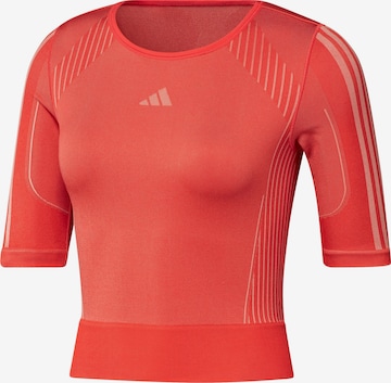ADIDAS PERFORMANCE Functioneel shirt 'Aeroknit' in Rood: voorkant