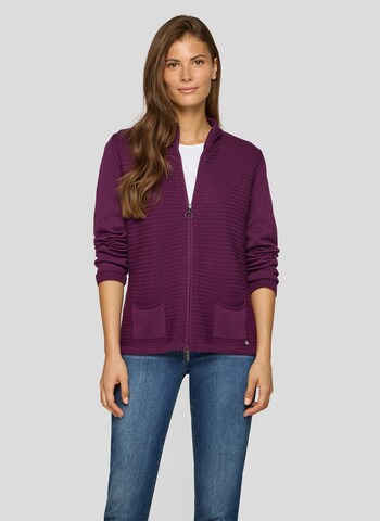 Rabe Knit Cardigan in Purple: front