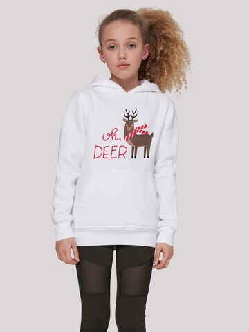 F4NT4STIC Sweatshirt 'Christmas Deer' in Wit: voorkant