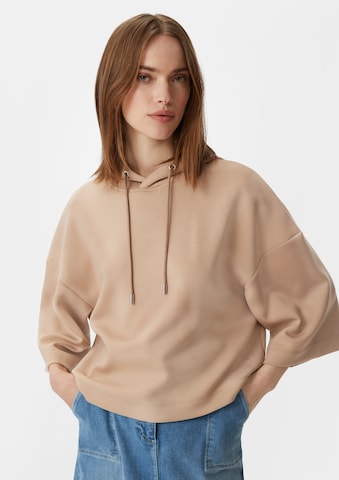 Sweat-shirt comma casual identity en beige : devant