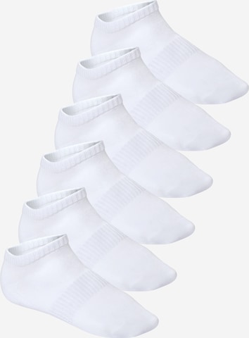 footstar Athletic Socks 'Perfect Fit' in White: front