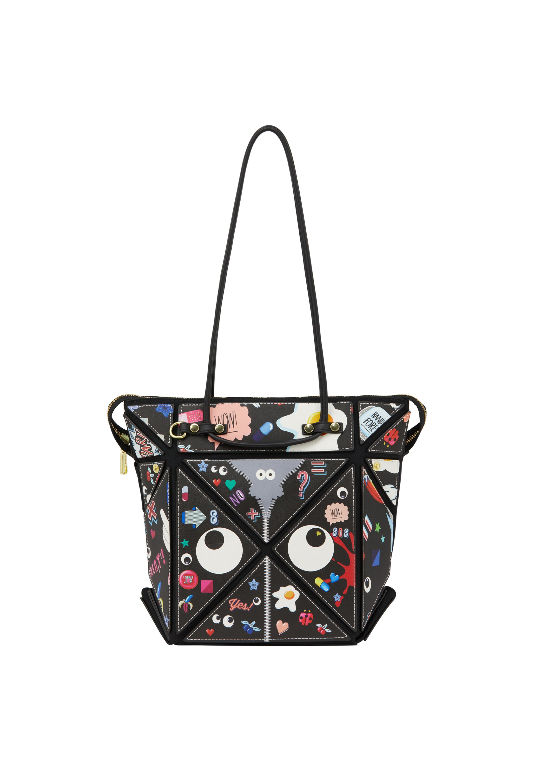 Geantă de umăr 'Pop Eyetheme' de la MYMO pe negru: față