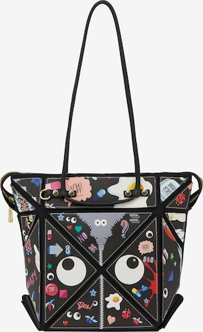 MYMO Õlakott 'Pop Eyetheme', värv must: eest vaates