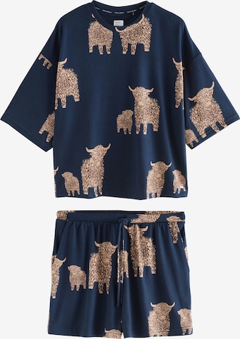 mėlyna Next Pižama su šortais: priekis