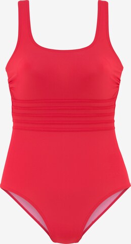LASCANA Bandeau Swimsuit in Red: front