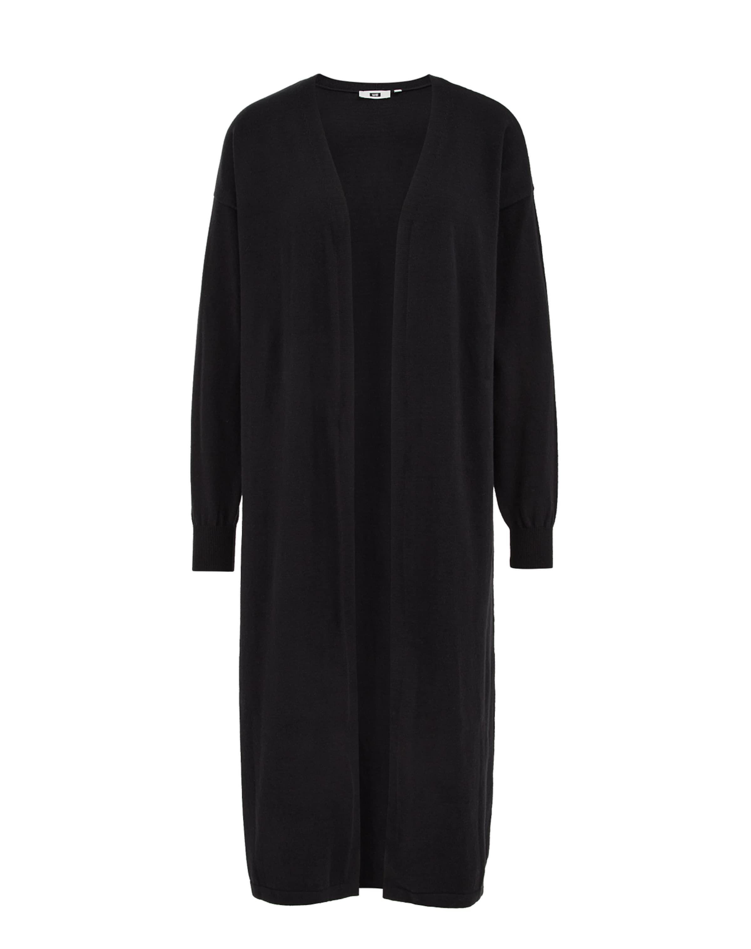 WE Fashion - Casaco de malha em preto: frente