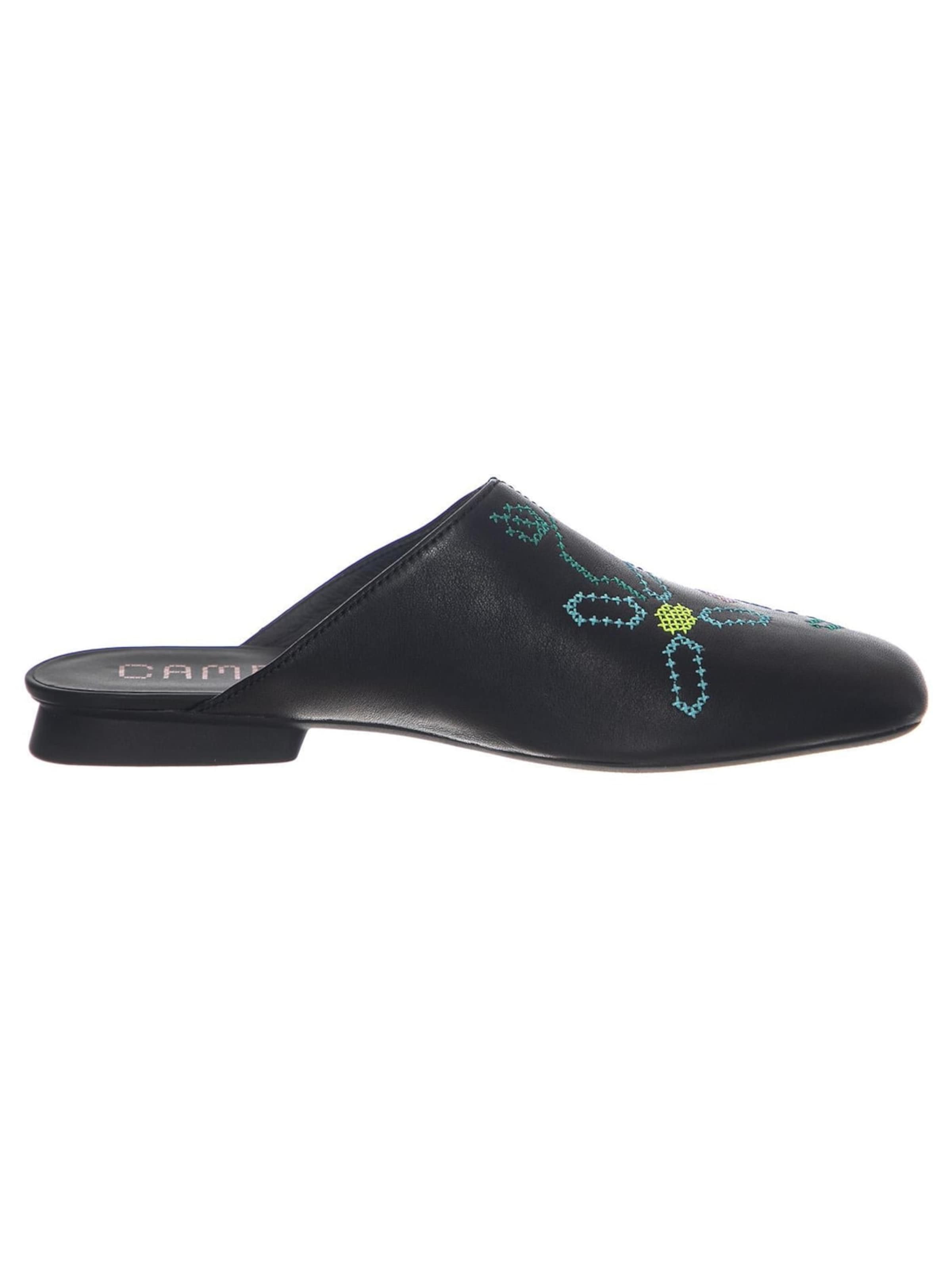 CAMPER Klapki 'Gobi Negro Embroidery / CasiMyra Ry Negro' w kolorze czarny