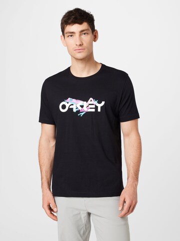 OAKLEY Funkční tričko 'RETRO FROG' – černá: přední strana