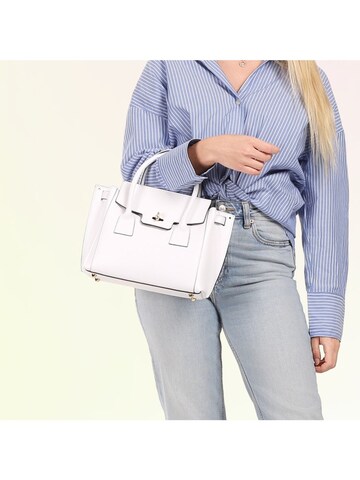 Borsa a mano di Toscanto in bianco: frontale