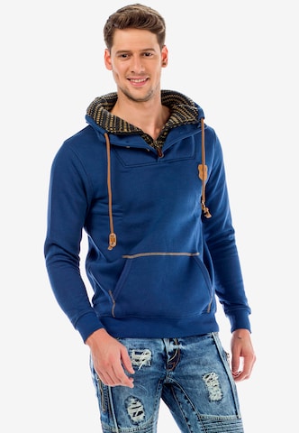 Sweat-shirt 'Fusion' CIPO & BAXX en bleu : devant