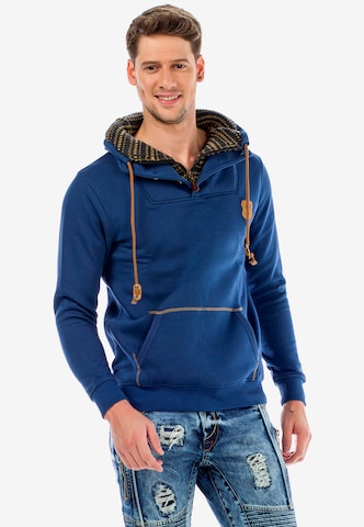 CIPO & BAXX Sweatshirt 'Fusion' in Blauw: voorkant