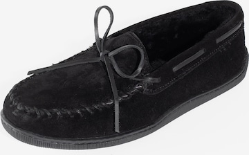 Mocassino di Minnetonka in nero: frontale