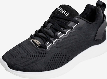 Infinite Running Athletic Shoes in Black: front