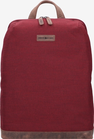 GREENBURRY Backpack 'Derby' in Red: front