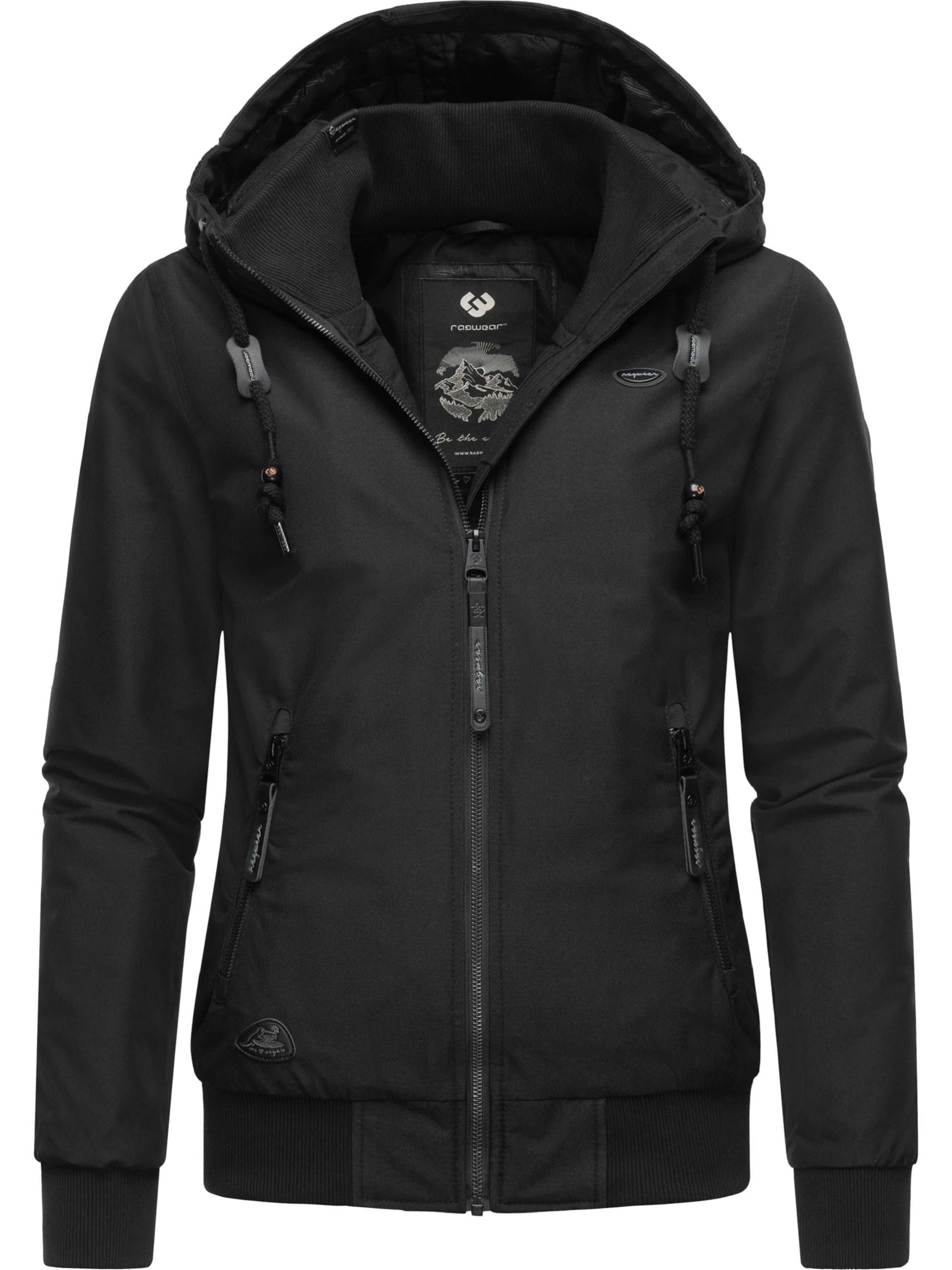 Ragwear Winterjas &#x27;Nuggie&#x27; in Zwart: voorkant