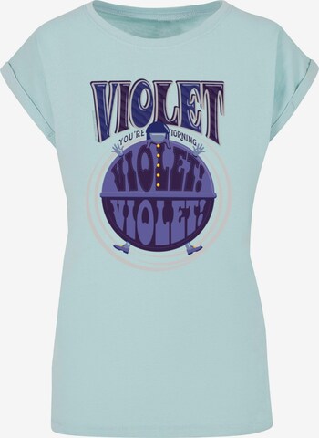 Maglietta 'Willy Wonka - Violet Turning Violet' di ABSOLUTE CULT in blu: frontale