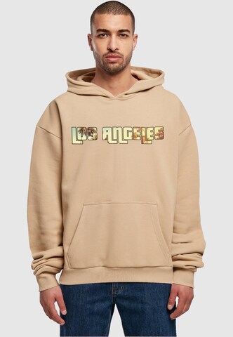 Merchcode Sweatshirt 'Grand Los Angeles' in Beige: Vorderseite