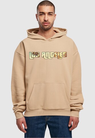 Sweat-shirt 'Grand Los Angeles' Merchcode en beige : devant