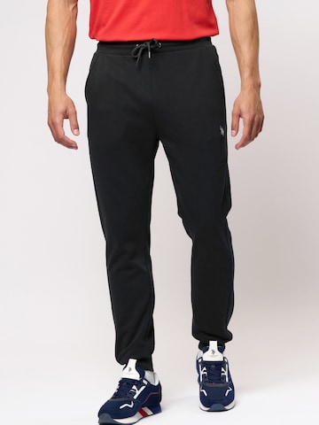 U.S. POLO ASSN. Tapered Bukser 'Terkel' i sort: forside