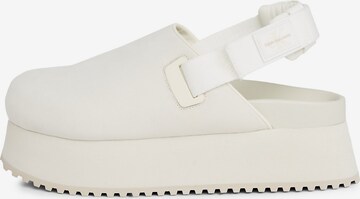 Calvin Klein Jeans Clogs in Wit: voorkant