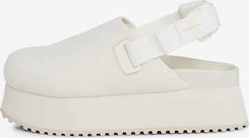 Calvin Klein Jeans Clogs in Wit: voorkant