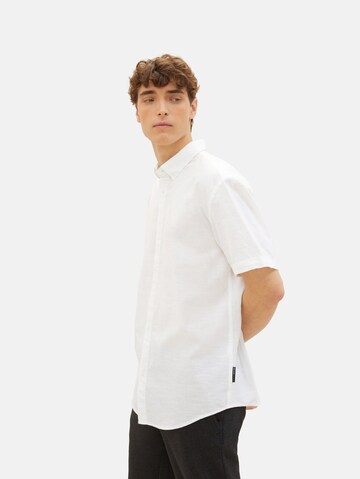 TOM TAILOR DENIM Regular fit Button Up Shirt in White