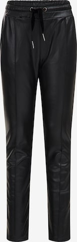 WE Fashion Tapered Pants in Black: front