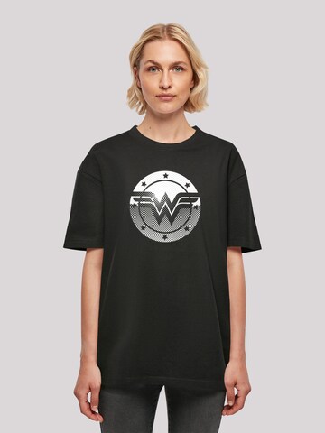 Maglia extra large 'Wonder Woman' di F4NT4STIC in nero: frontale