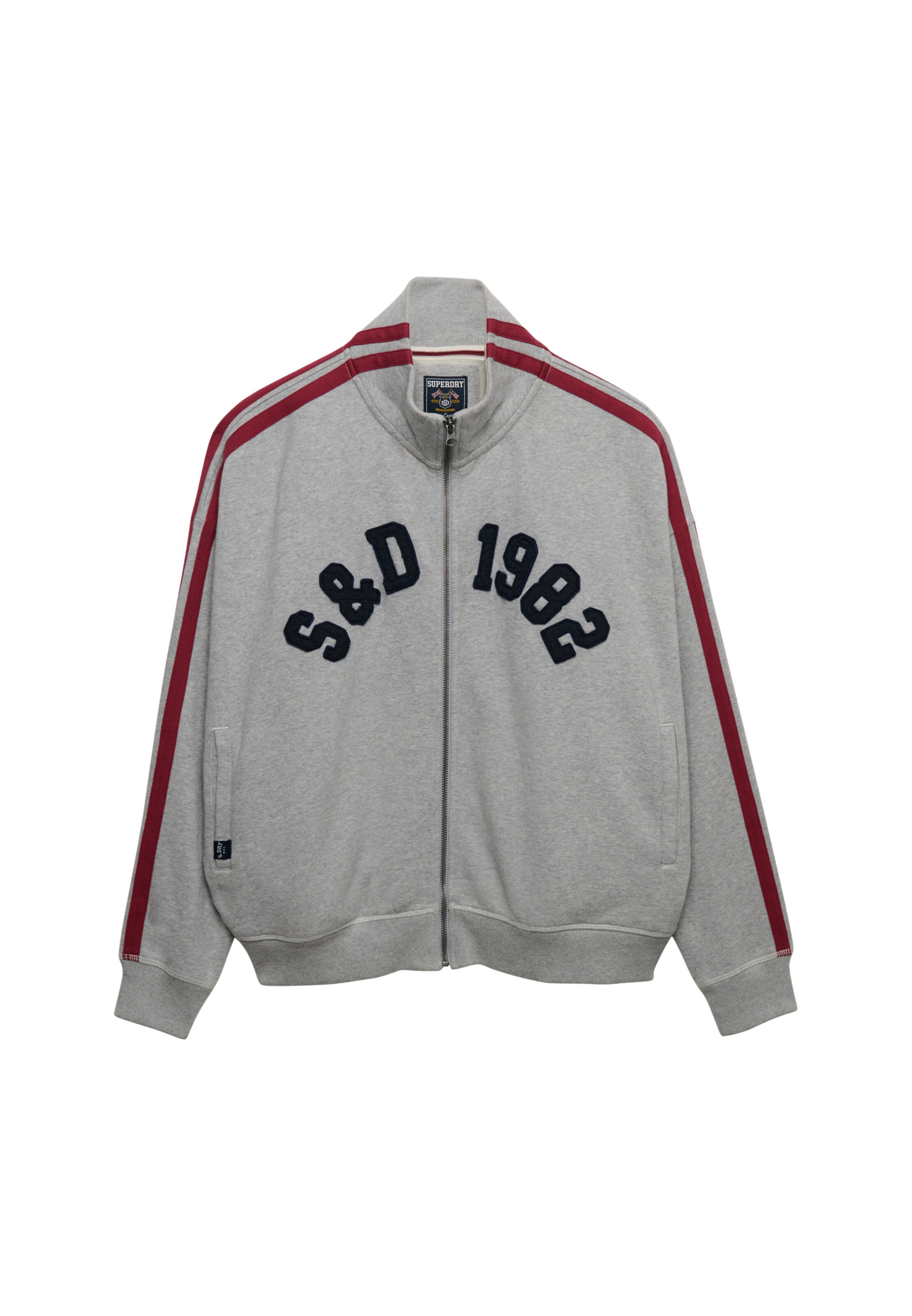 Veste de survêtement 'Athletic Essentials' Superdry & Co en gris : devant