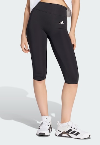 ADIDAS PERFORMANCE - Skinny Calças de desporto 'Optime Essentials' em preto: frente