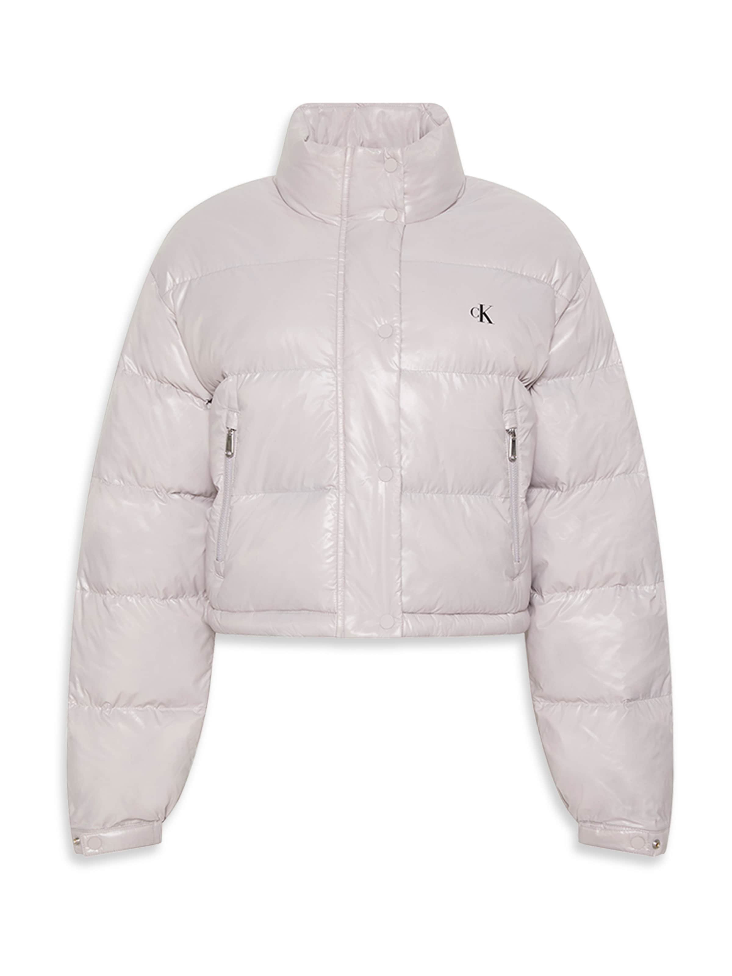 Geacă de iarnă de la Calvin Klein Jeans pe gri: față