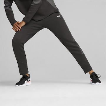 PUMA Regular Workout Pants 'EvoStripe' in Black: front