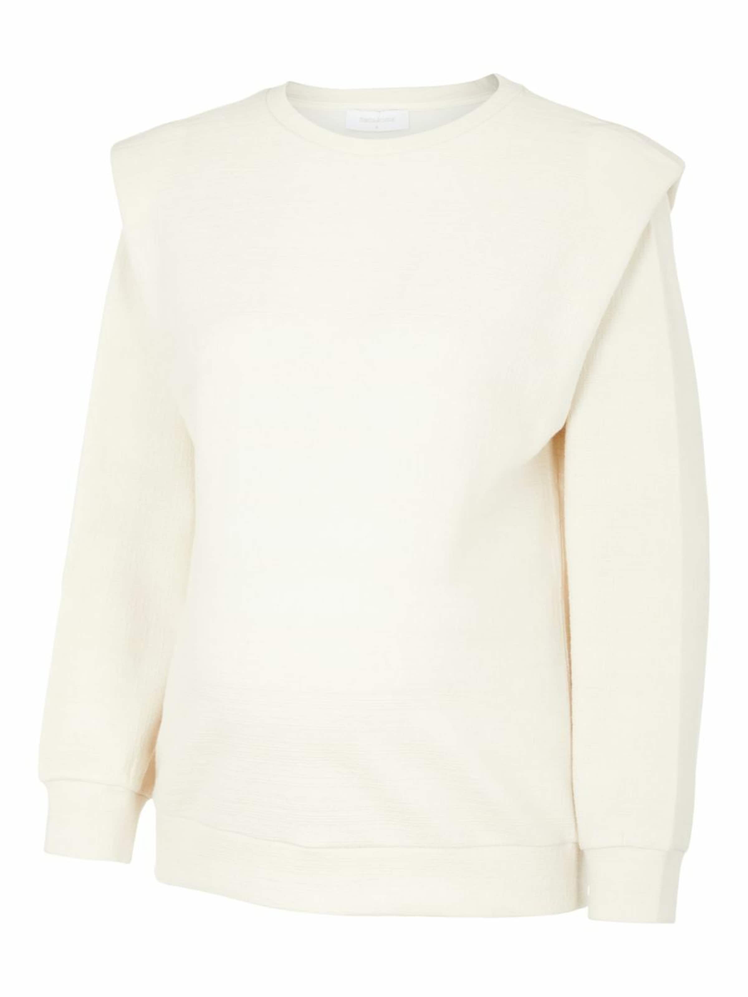 Plus durable Sweat-shirt Ginny MAMALICIOUS en Blanc Cassé 