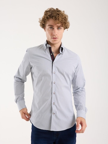 7Camicie Slim fit Zakelijk overhemd in Wit: voorkant