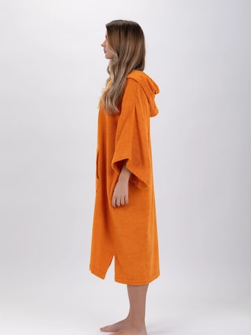 Pacifique Sud Sport-Bademantel 'Poncho Surf - Einheitsgröße - Tencel - Mit Ärmeln' in Orange