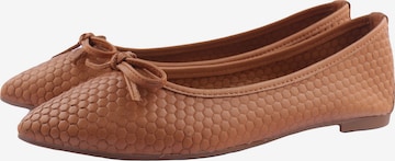 D.MoRo Shoes Ballet Flats 'Texflor' in Brown: front