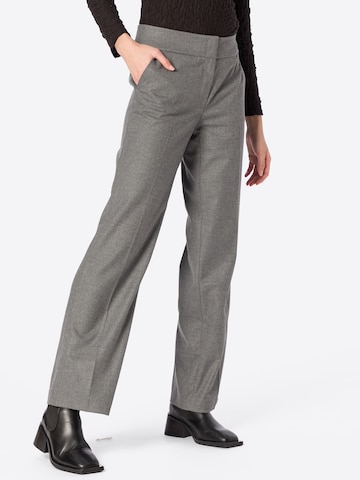 GERRY WEBER Regular Pleated Pants 'Forest' in Grey: front