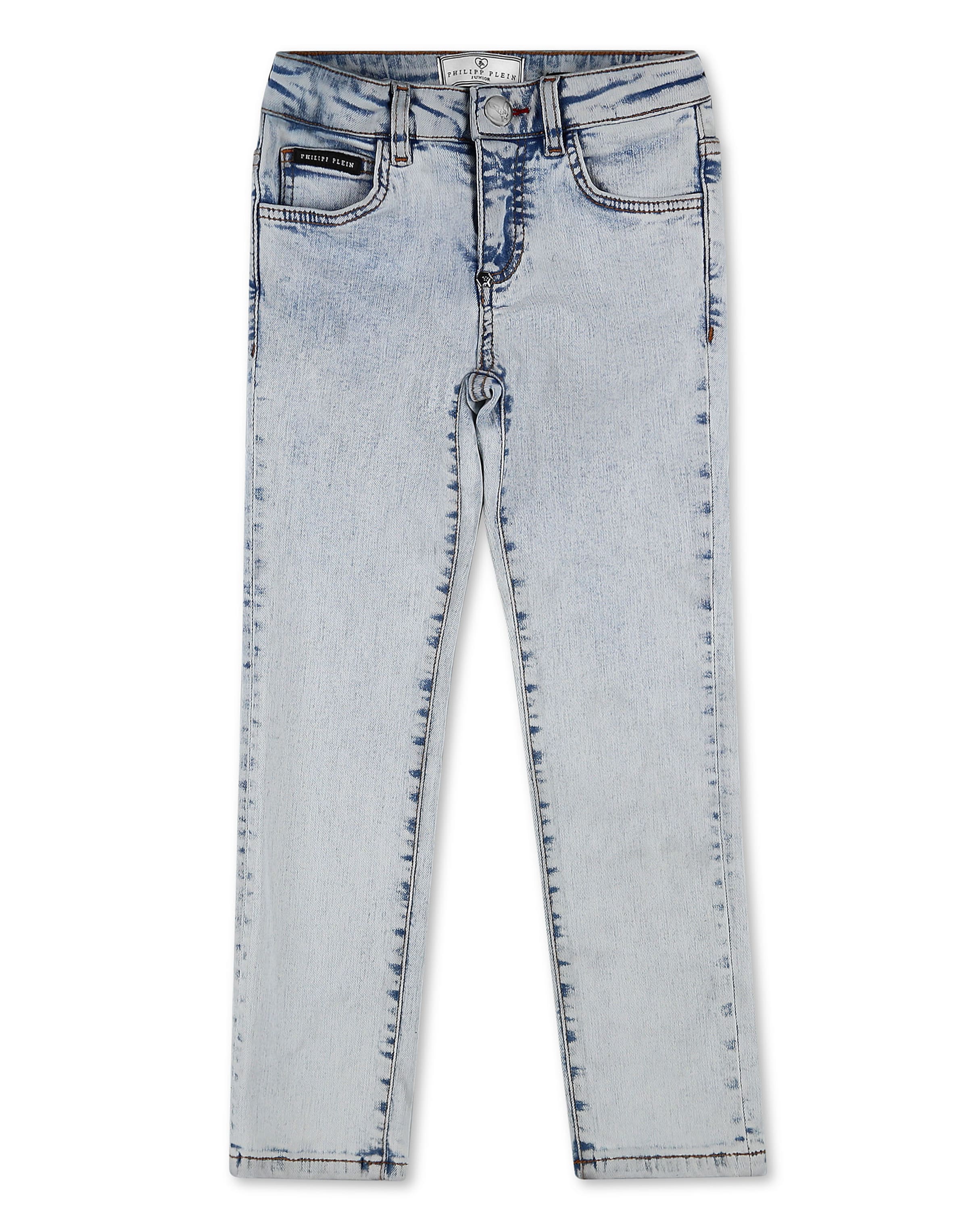 Philipp Plein - Calças de ganga 'Iconic' em azul: frente