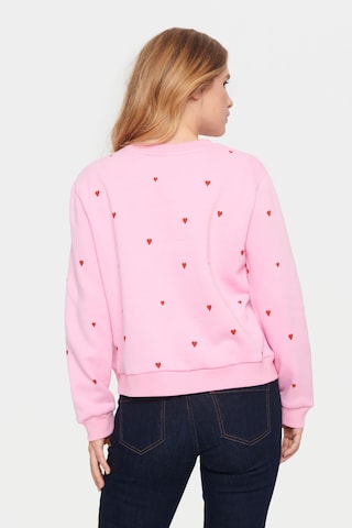 SAINT TROPEZ Sweatshirt 'Dagna' in Roze