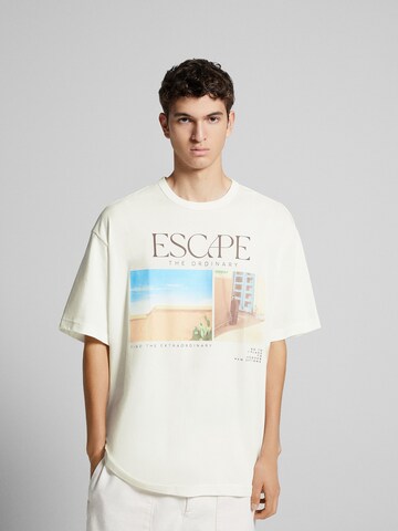 Bershka Shirt in Wit: voorkant