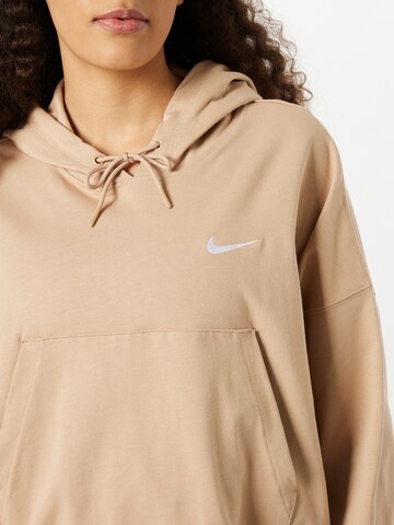 Nike Sportswear Μπλούζα φούτερ 'Swoosh' σε μπεζ