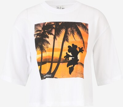 Only Petite T-shirt 'MICKEY LIFE' en orange / orange foncé / noir / blanc, Vue avec produit