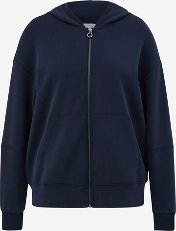 s.Oliver Zip-Up Hoodie in Blue: front