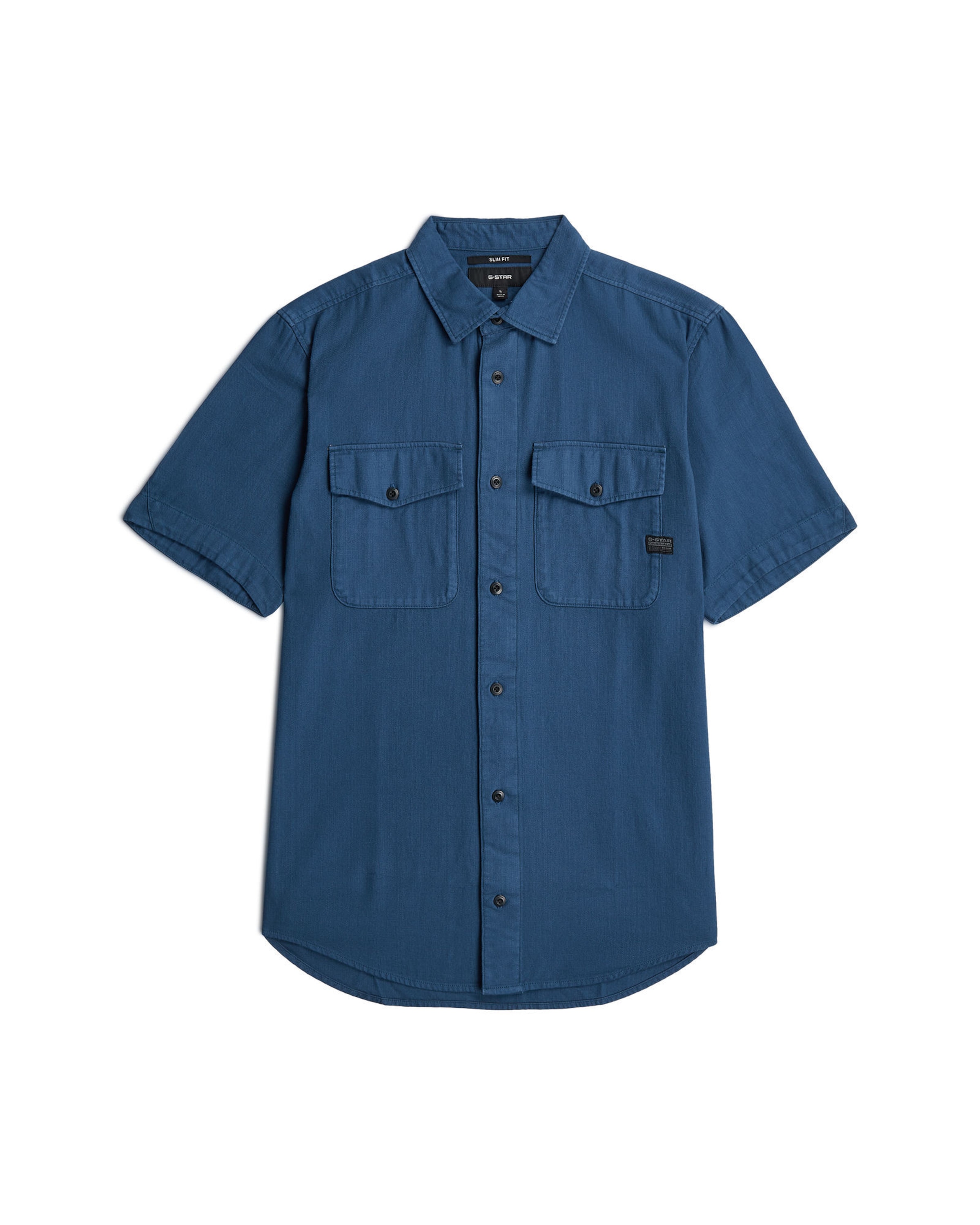 G-STAR Zakelijk overhemd 'Marine Slim Shirt' in Blauw: voorkant