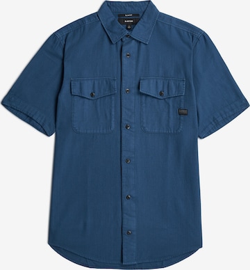 G-STAR Zakelijk overhemd 'Marine Slim Shirt' in Blauw: voorkant