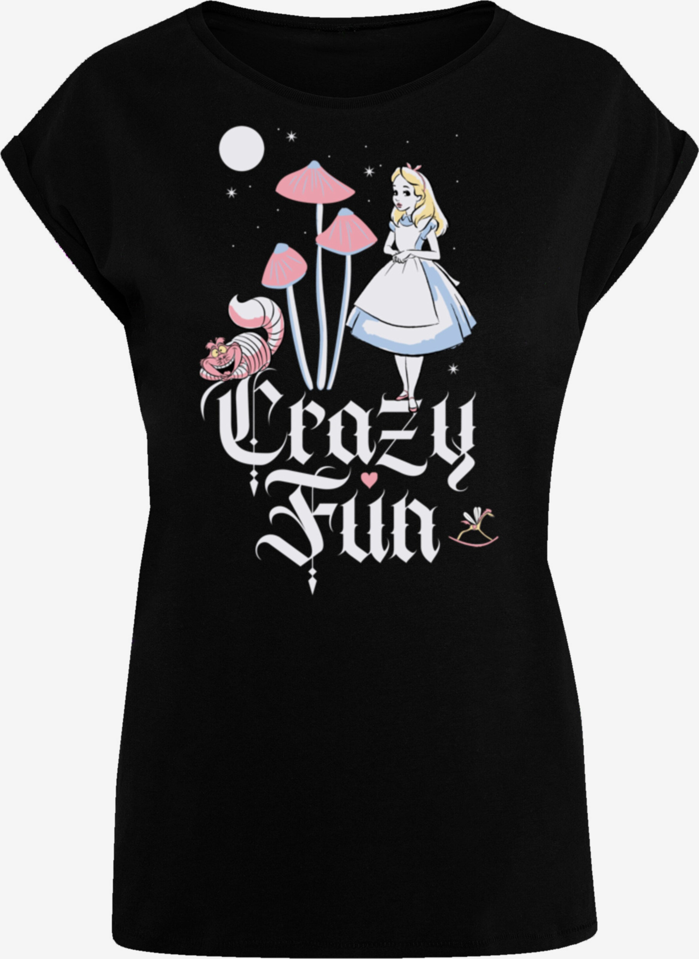 F4NT4STIC T-Shirt \'Disney Alice im Wunderland Crazy Fun\' in Schwarz | ABOUT  YOU