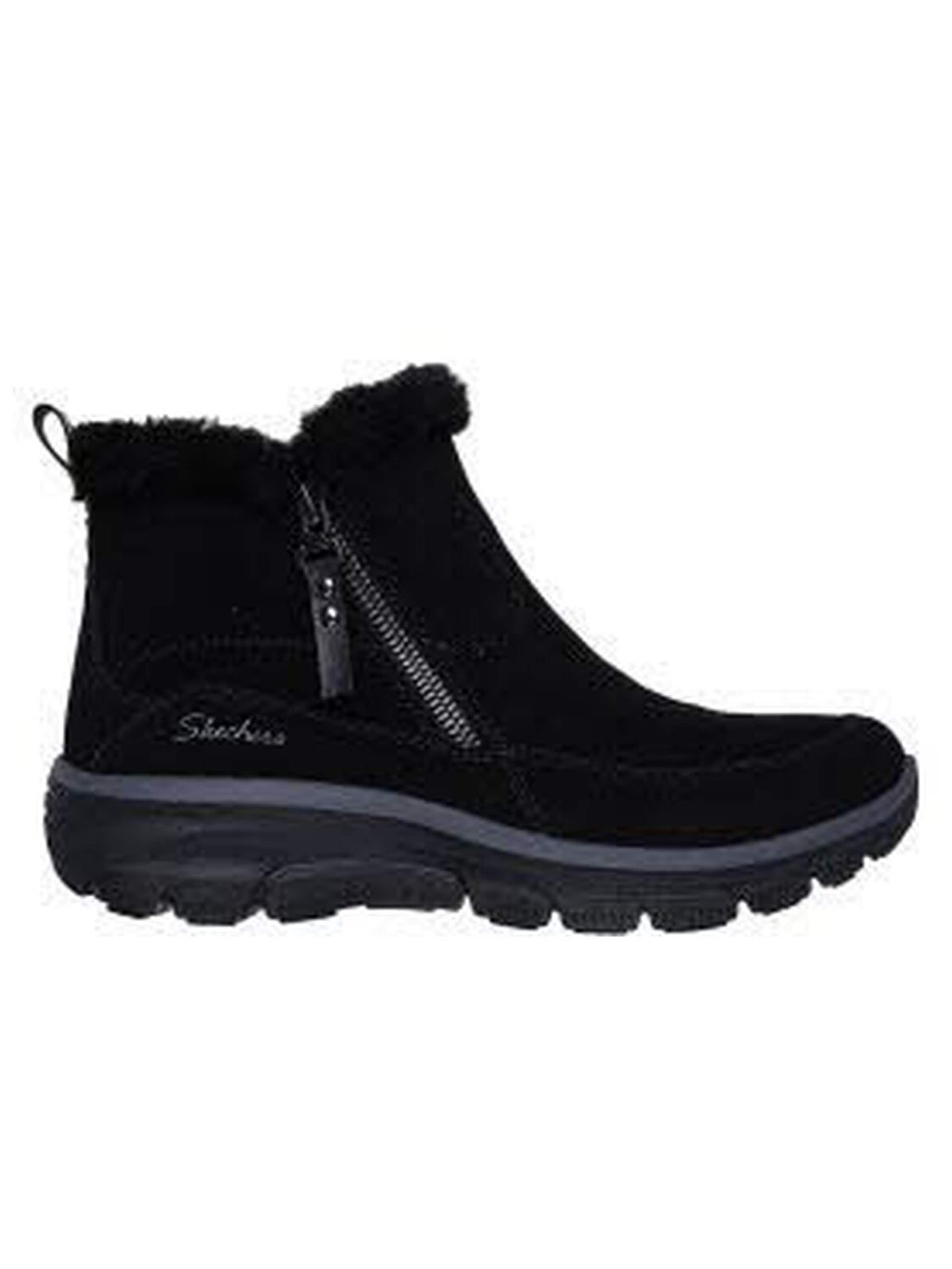 SKECHERS Boots 'Skechers Easy Going - Cool Zip' in Zwart: voorkant
