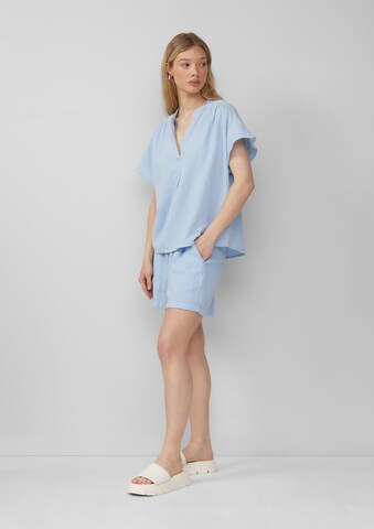 QS Blouse in Blauw: voorkant